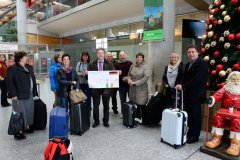 Empfang am Flughafen Cork